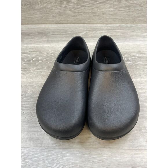 Crocs Neria Pro II LiteRide Women's Clog Work Rubber 8 Black Comfort Shoes - Picture 2 of 11